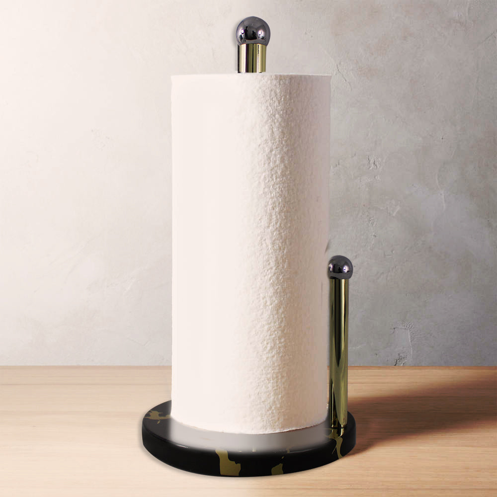 Weighted Stainless Steel Counter Top Paper Towel Holder - Marble