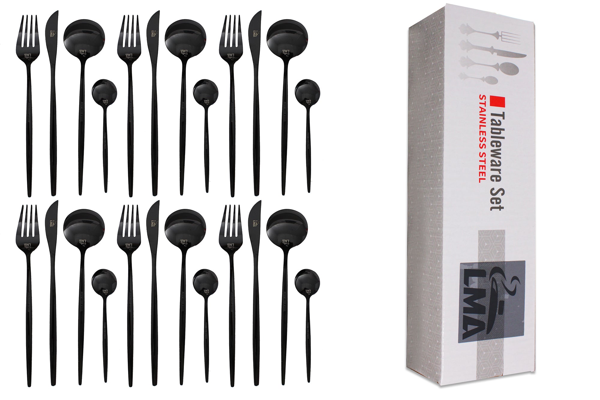 LMA 24 Piece Stainless Steel Flatware Set