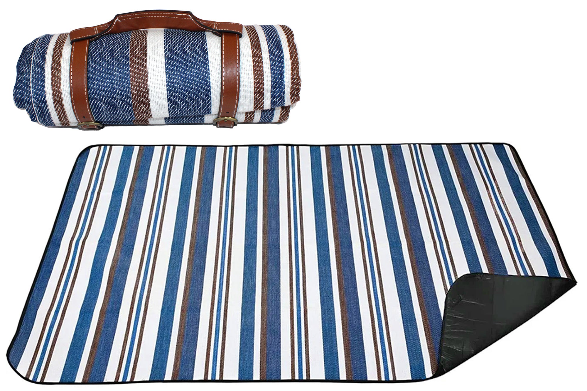 200x150cm Picnic Blanket & Camping Mat with Waterproof Under & Carry Strap