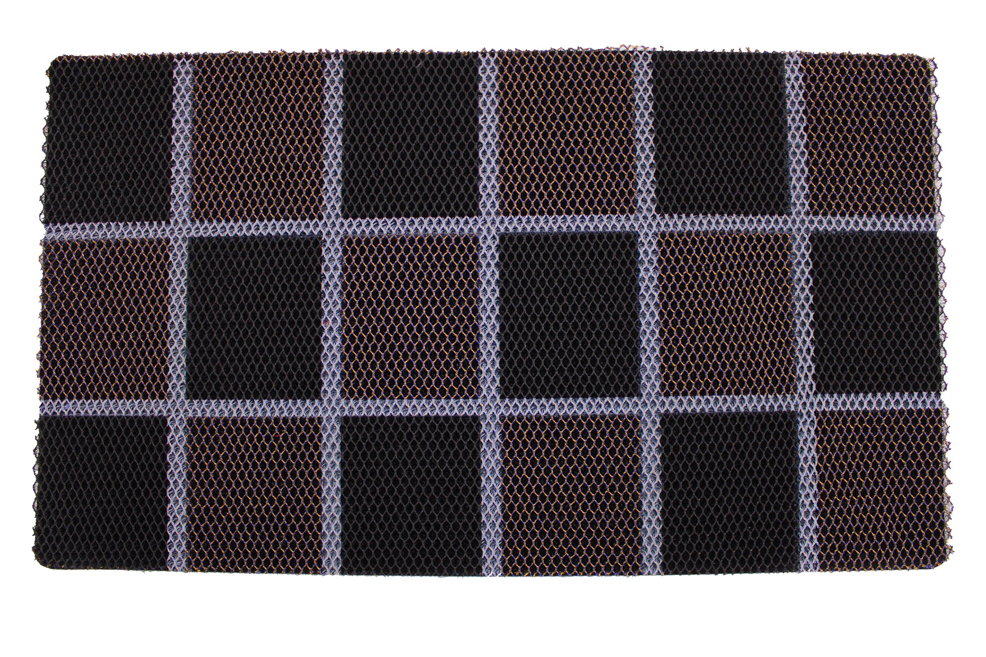 75cmx44cm Water Resistant Abrasive Fiber Checkered Floor Mat