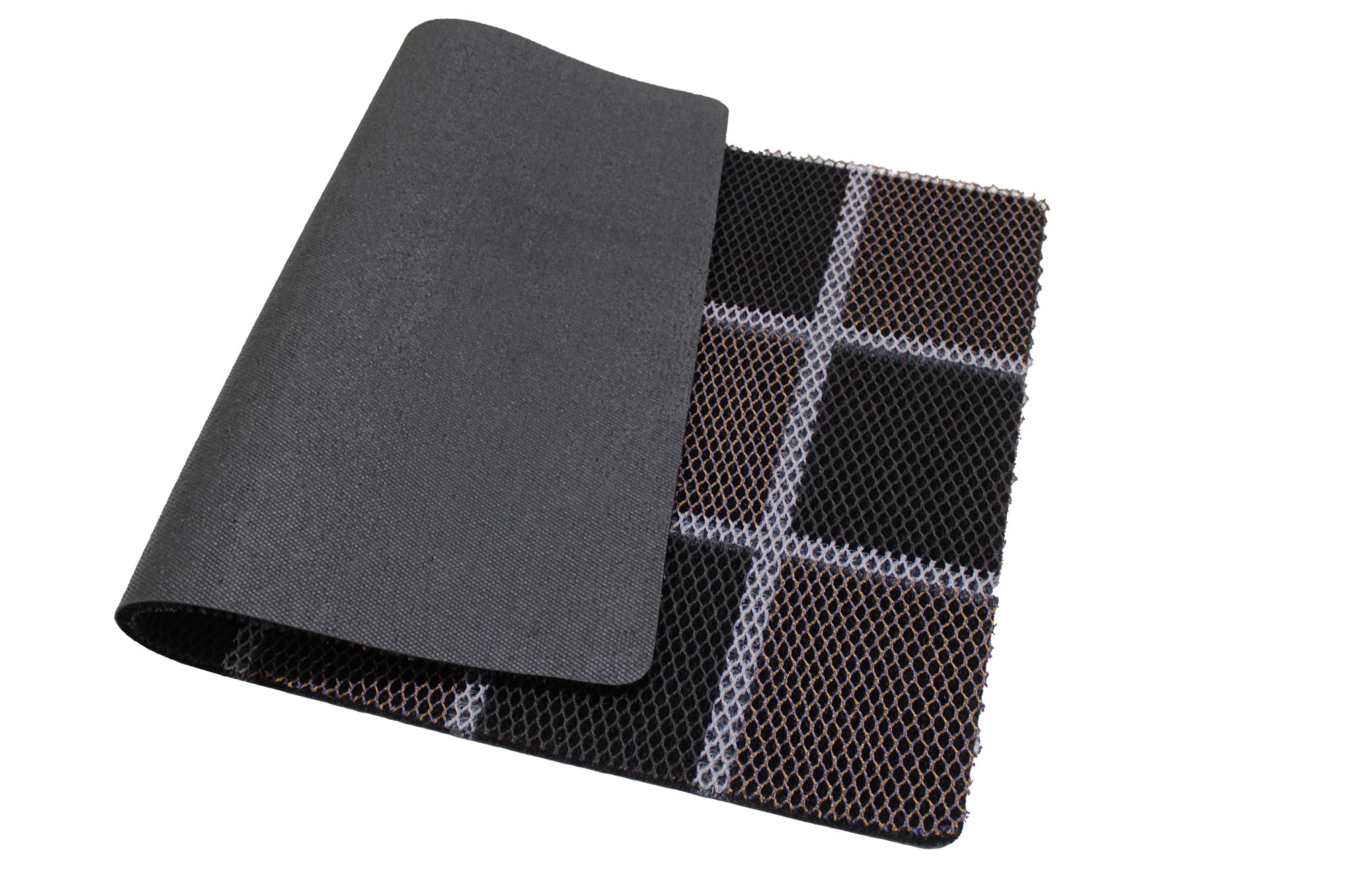 75cmx44cm Water Resistant Abrasive Fiber Checkered Floor Mat