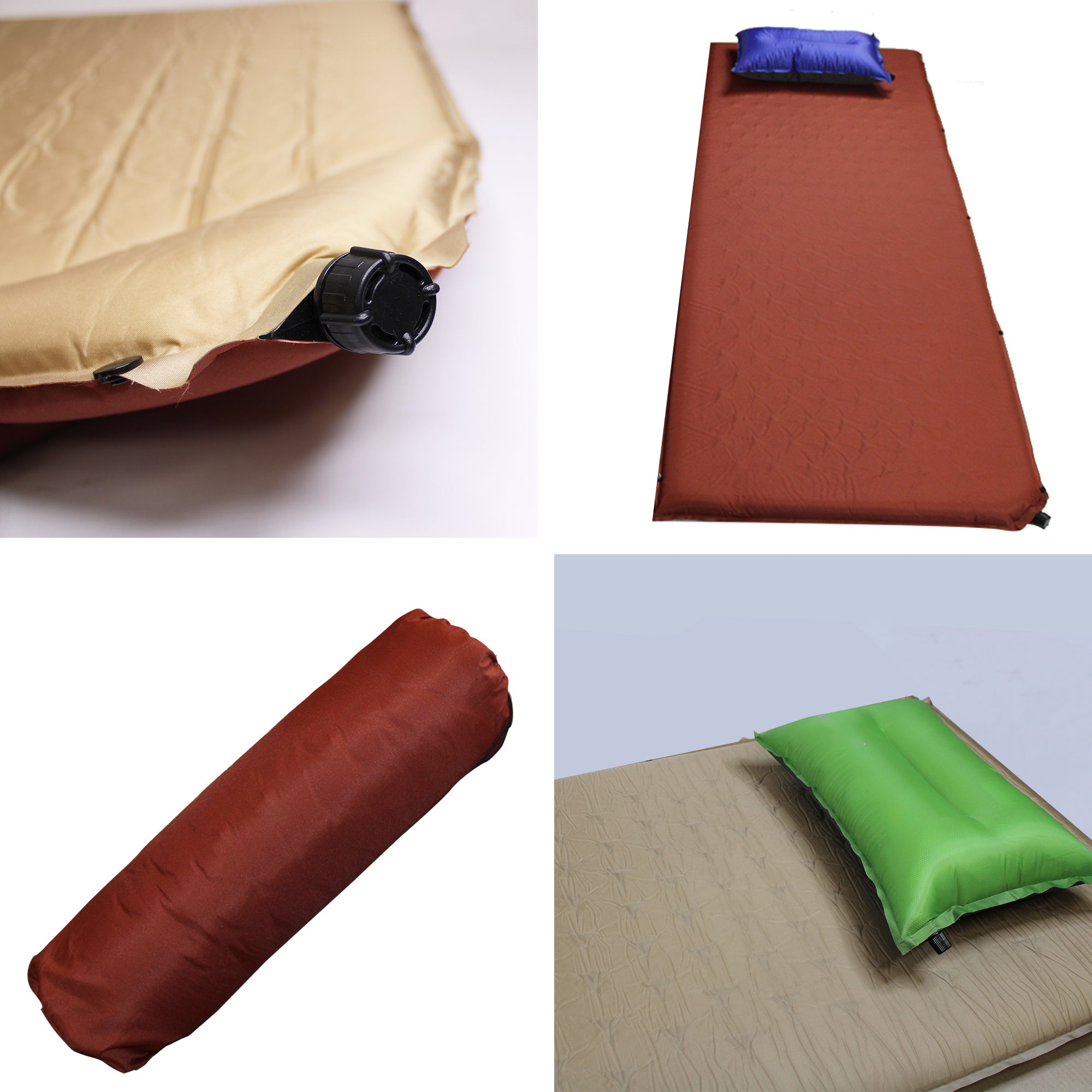 184x60cm Ultralight Self-Inflating Foam Waterproof Camping Mattress with Carry Bag