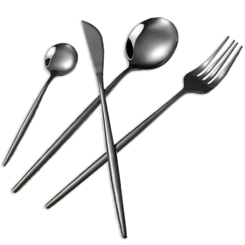 LMA 24 Piece Flatware Set in Elegant Noir Gift Box