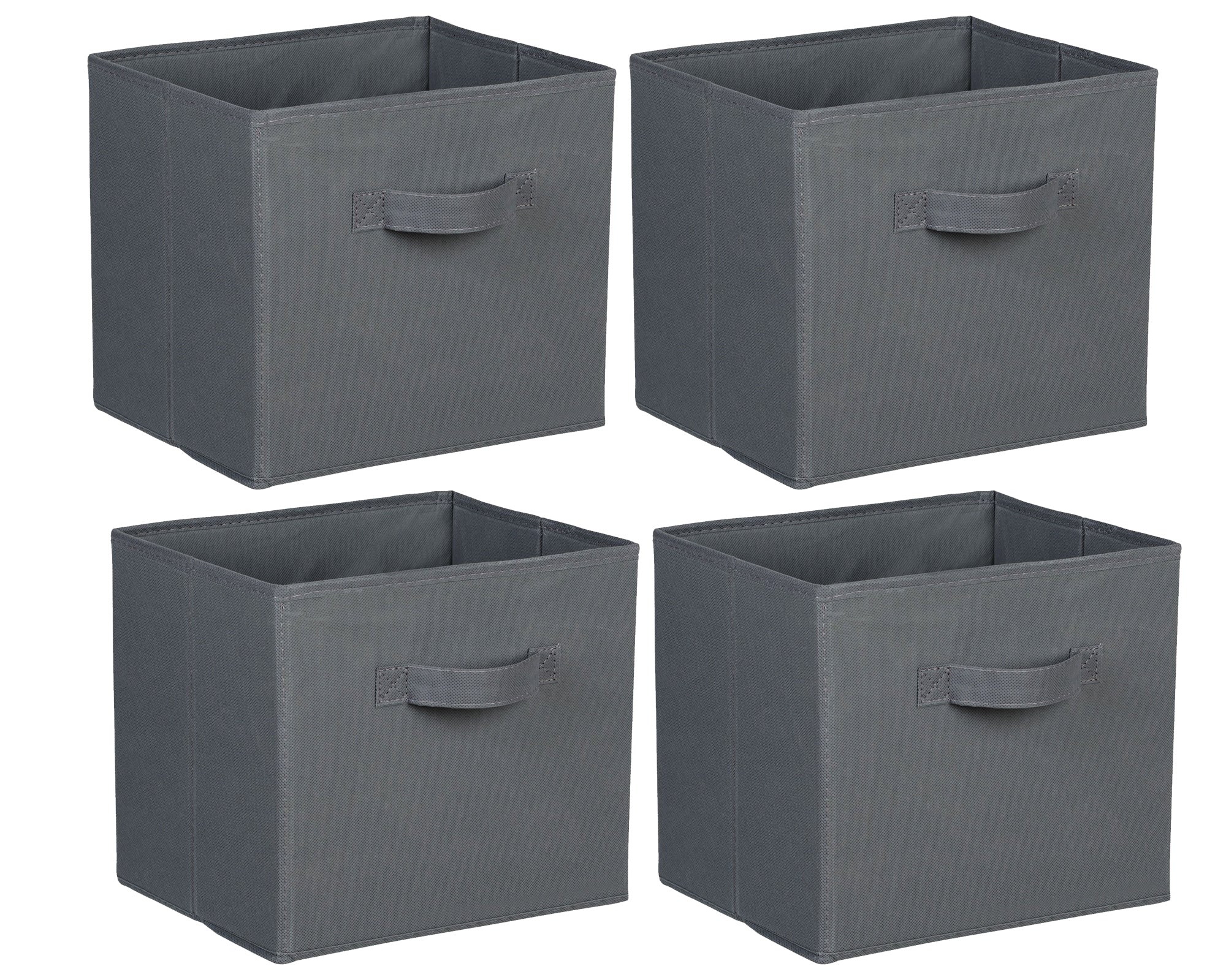LMA Branded 4 Piece Collapsible Fabric Storage Cube Set