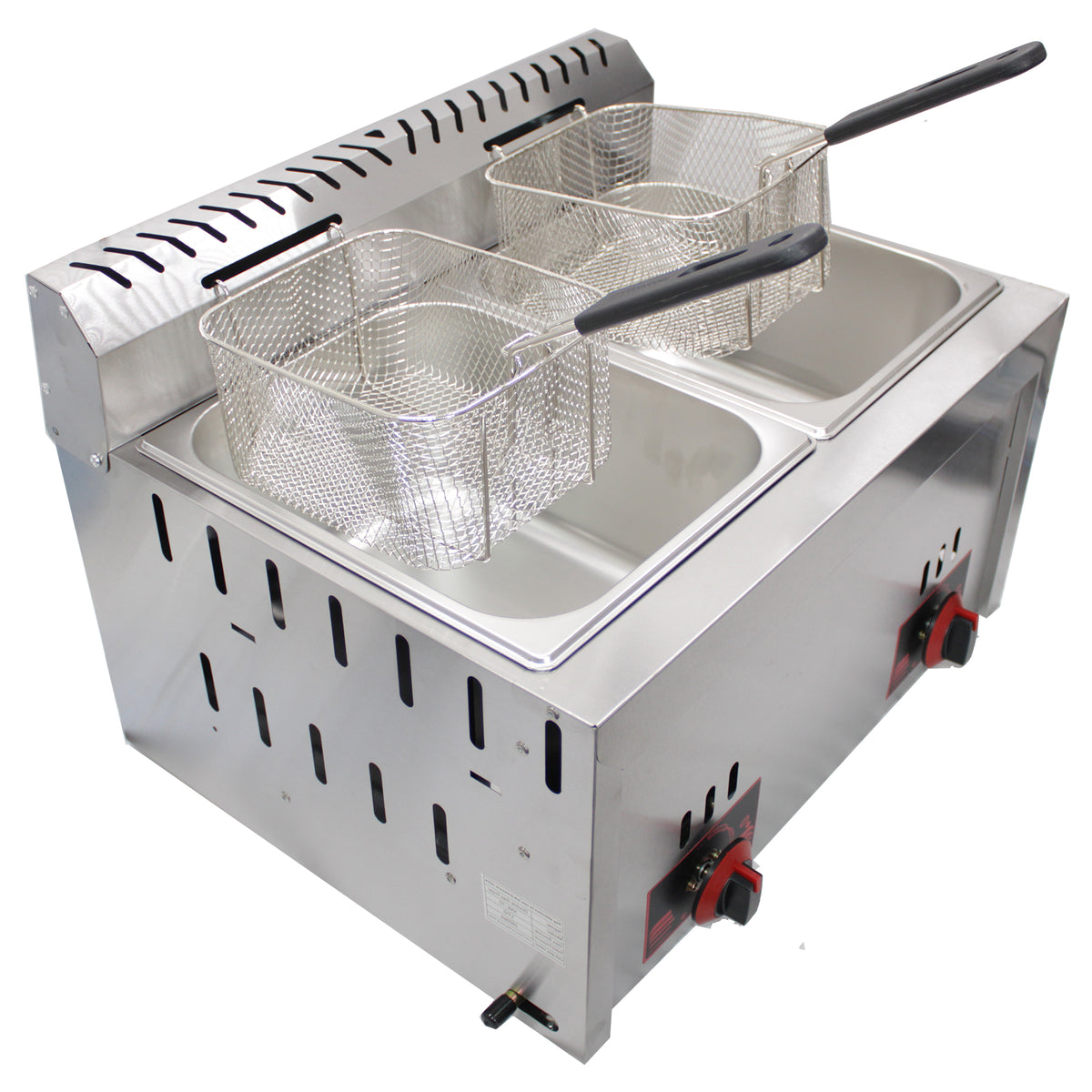 Delica 6L + 6L Golden Burner Double Tank Commercial Grade Gas Deep Fry