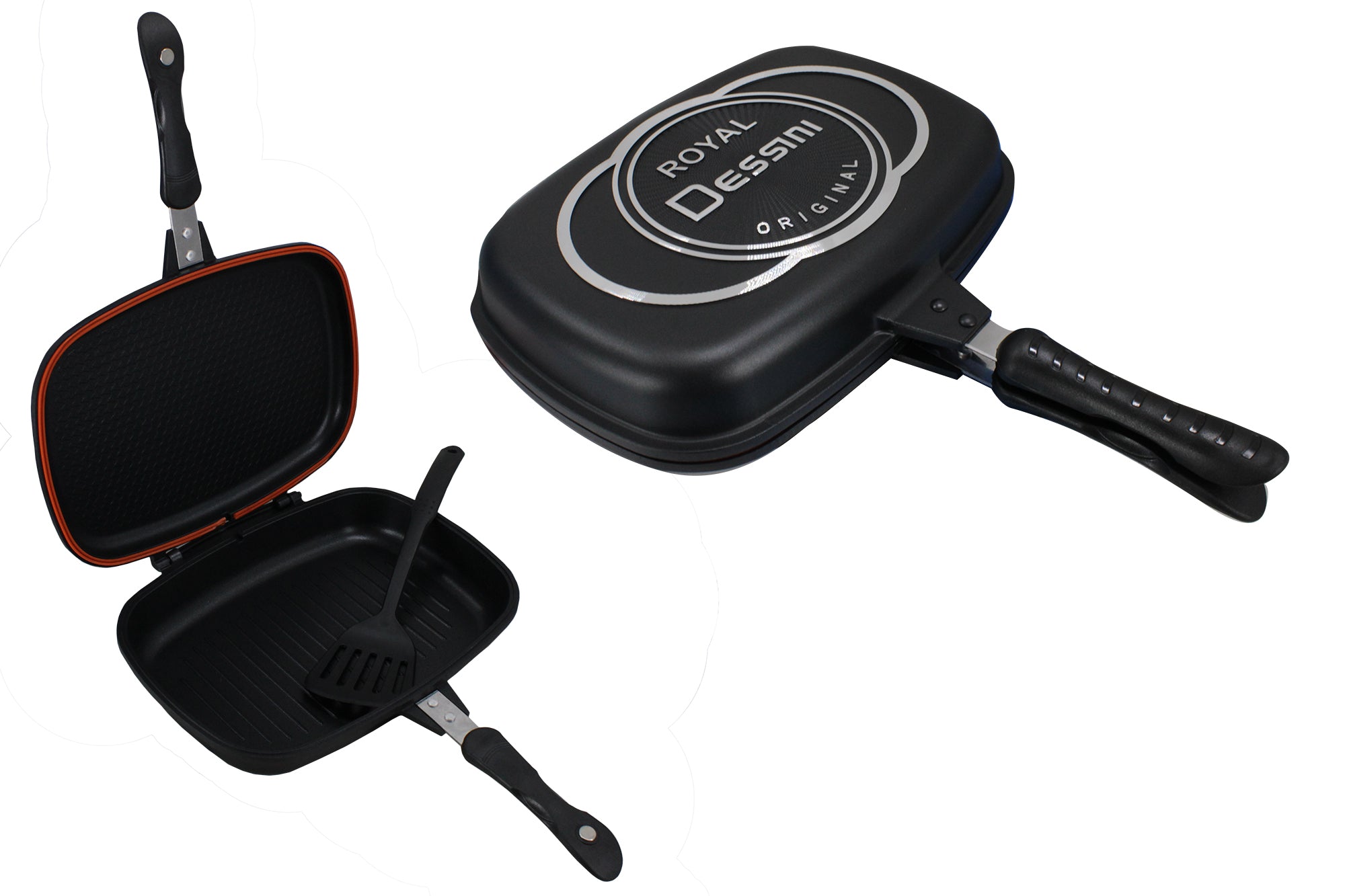 Frying Pan Dessini Grill Pan With Lid Dessini Die Cast Aluminum