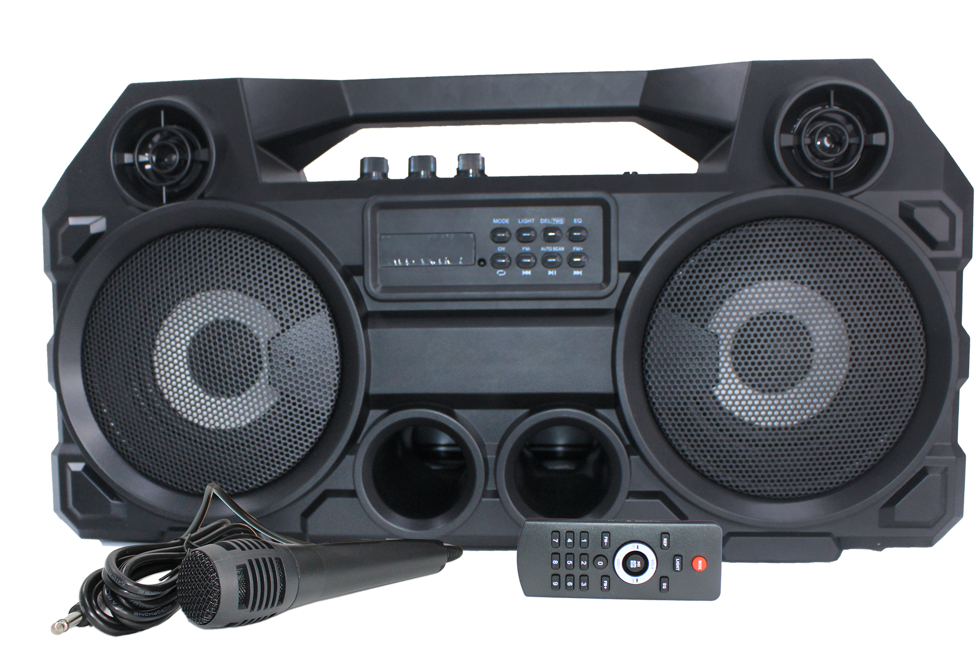 TWS Audio Streaming Boom Box Bluetooth Speaker with Microphone & Remote