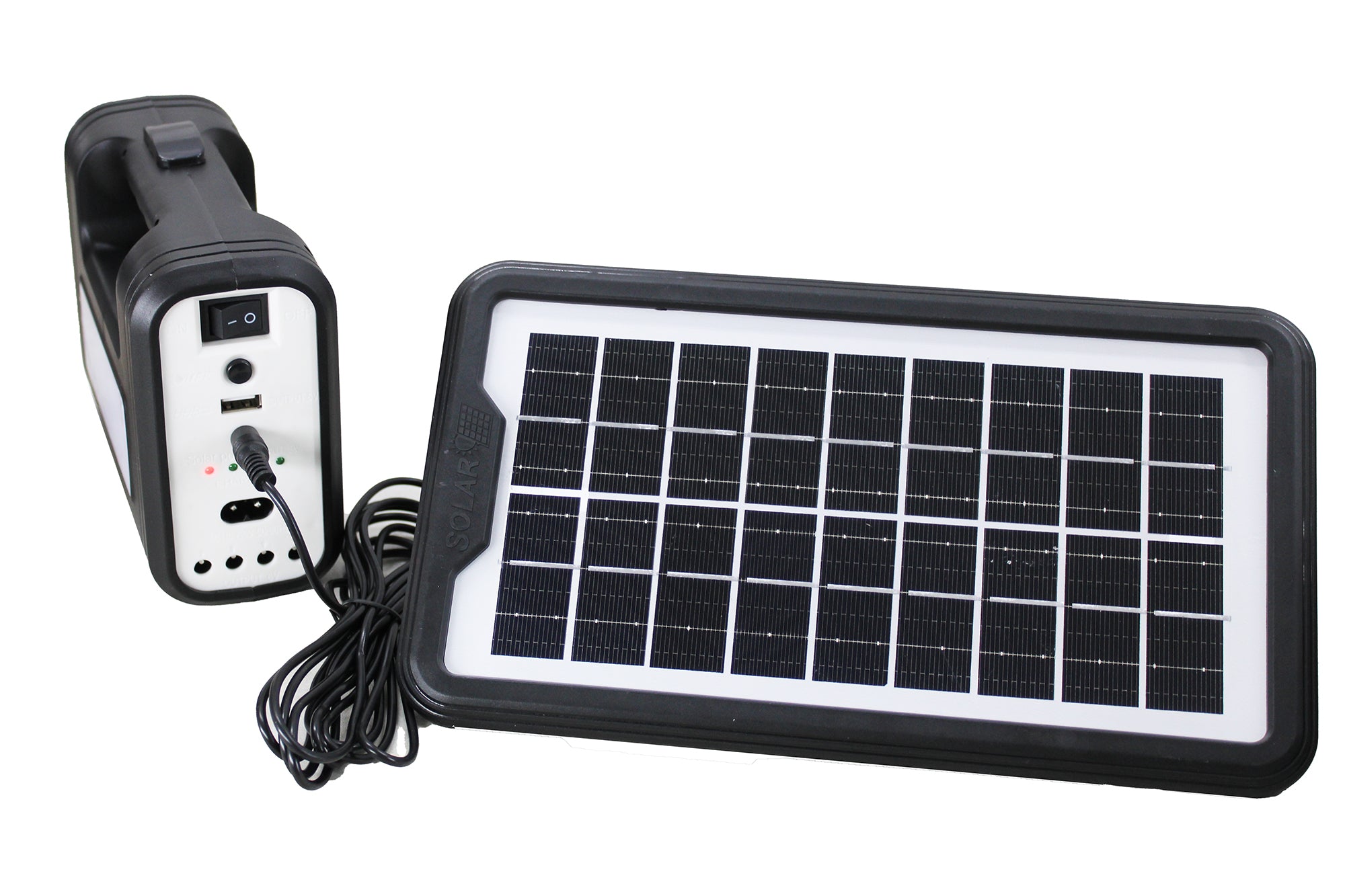 Digital Solar Lighting System With 9V Solar Panel and AC DC Outlets
