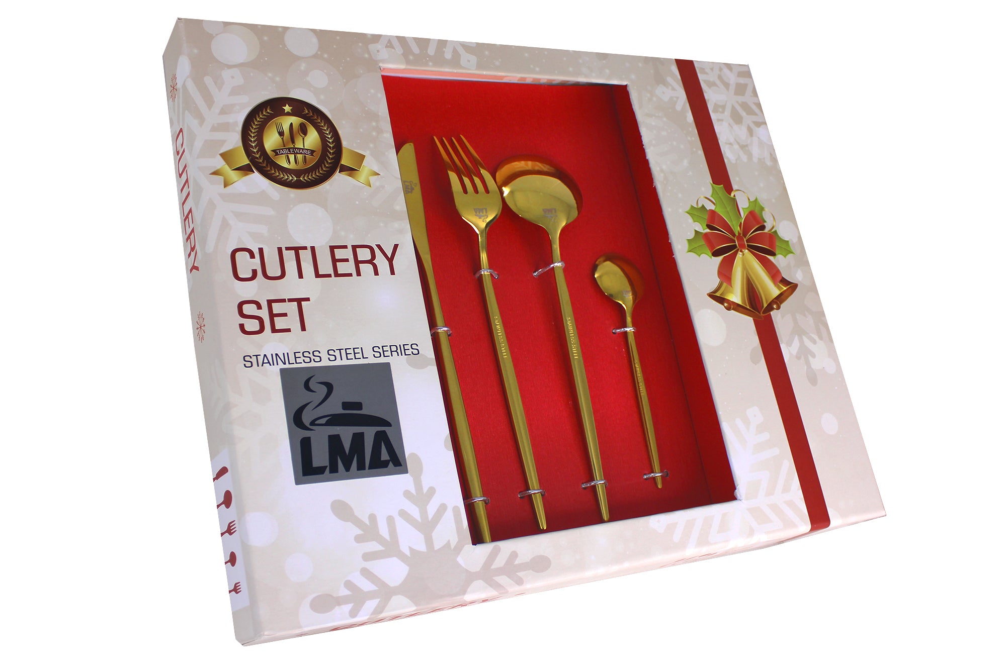 LMA 24 Piece Stainless Steel Flatware Set in Christmas Gift Box