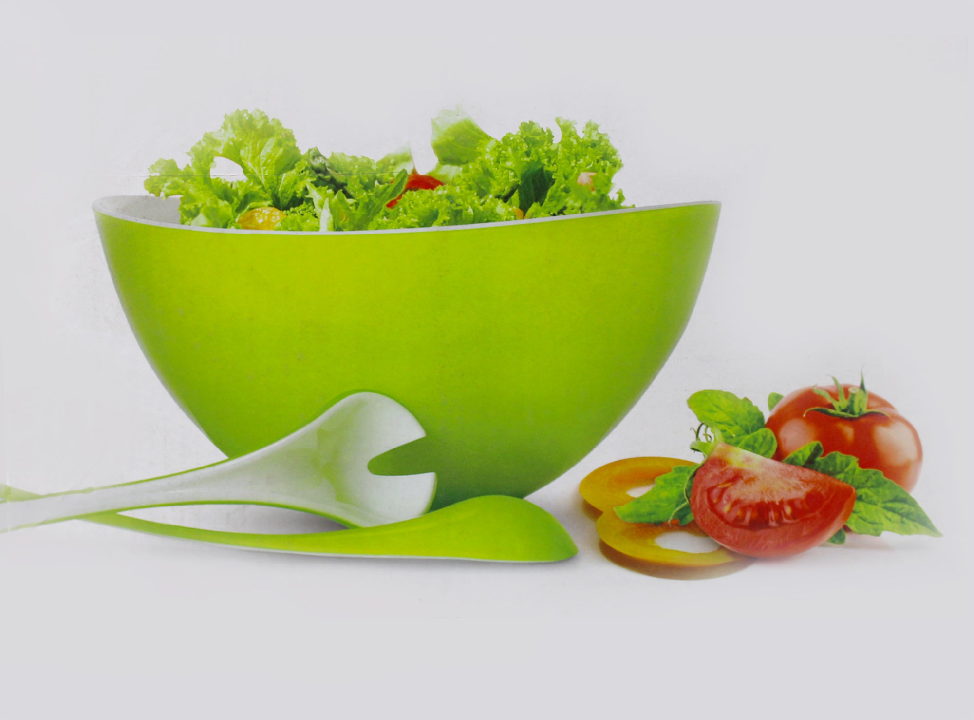 3 Piece Fruit & Salad Bowl Set - Large Bowl, Spoon and Fork