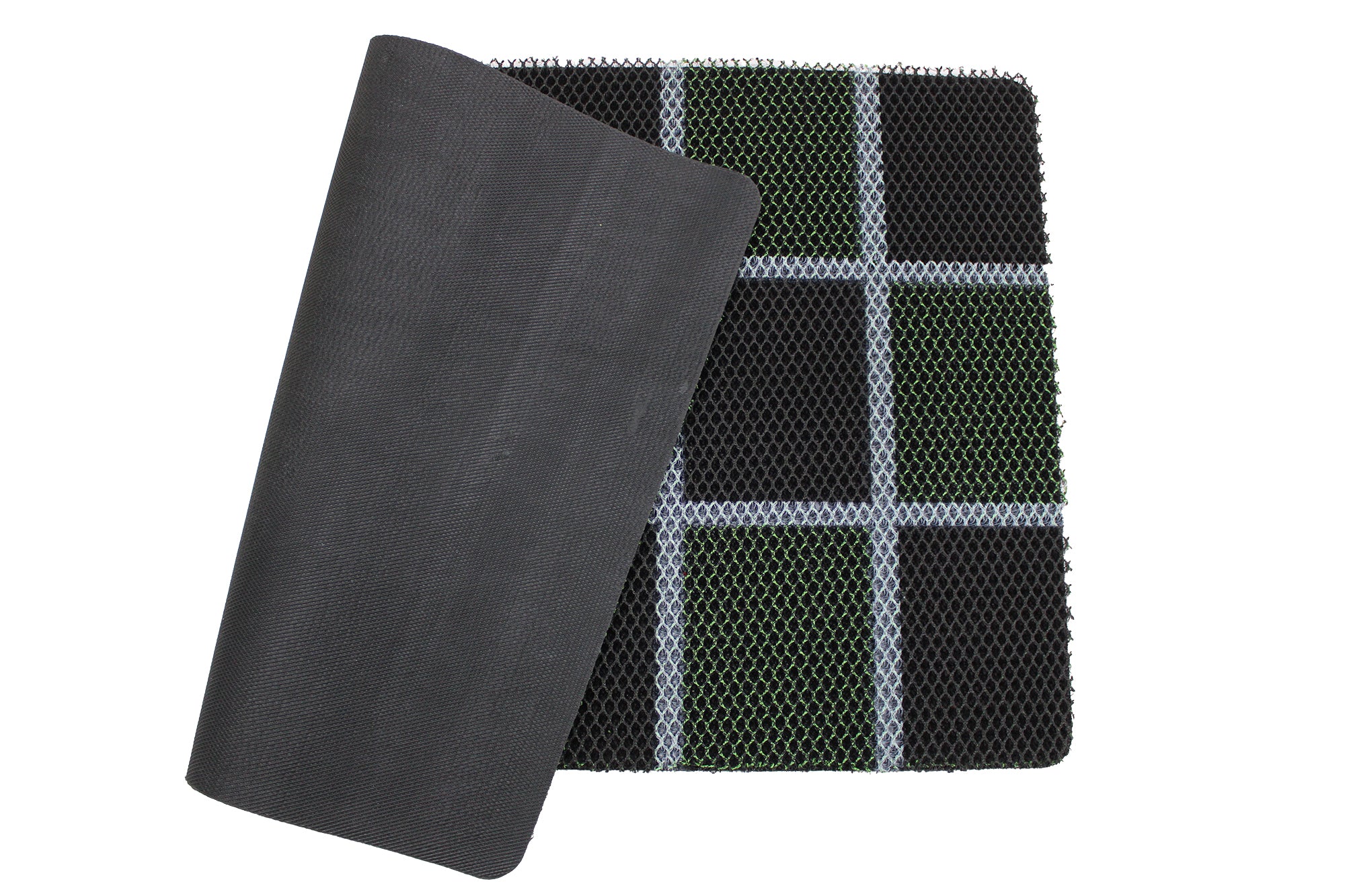 75cmx44cm Water Resistant Abrasive Fiber Checkered Floor Mat