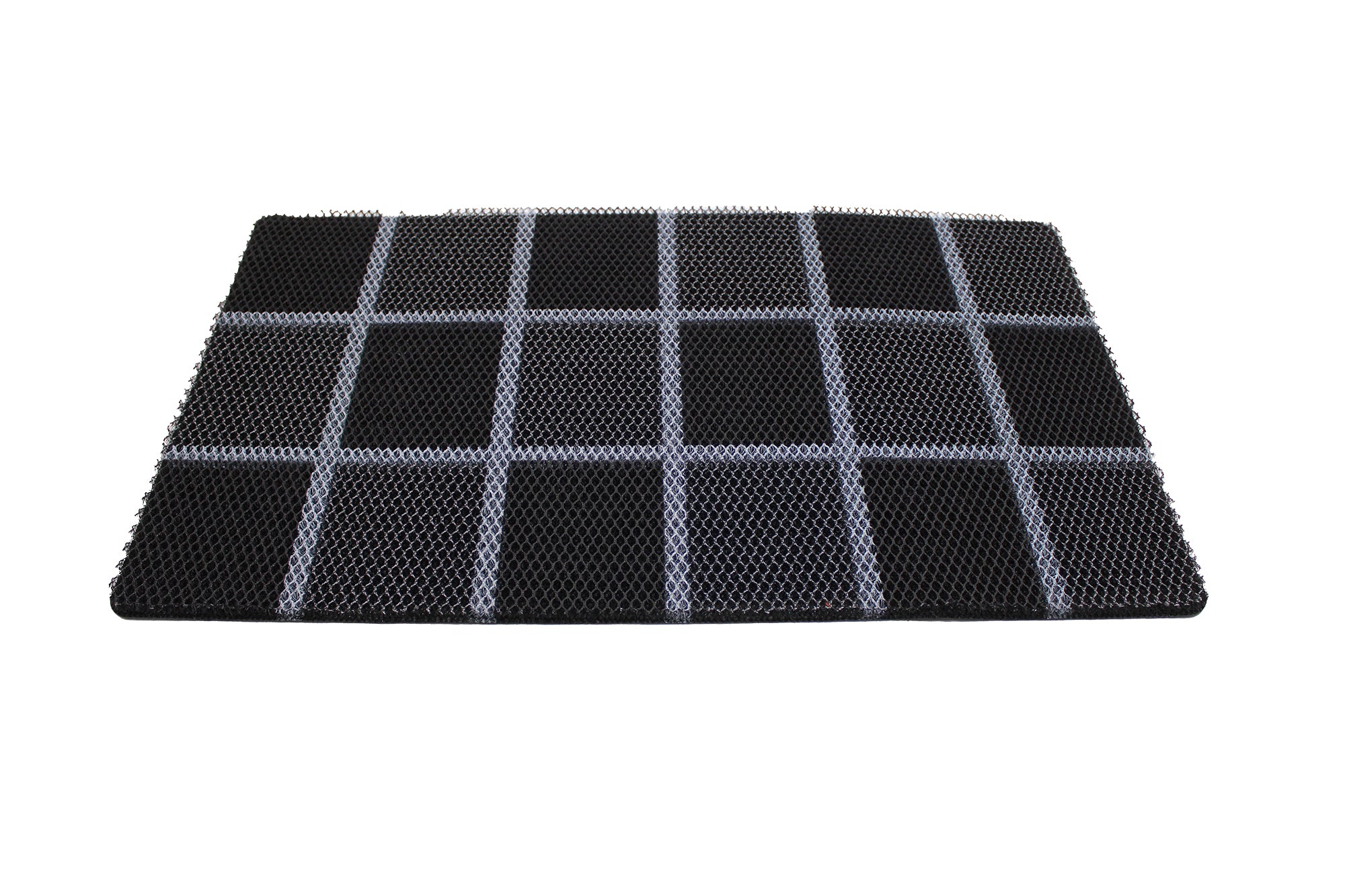 75cmx44cm Water Resistant Abrasive Fiber Checkered Floor Mat