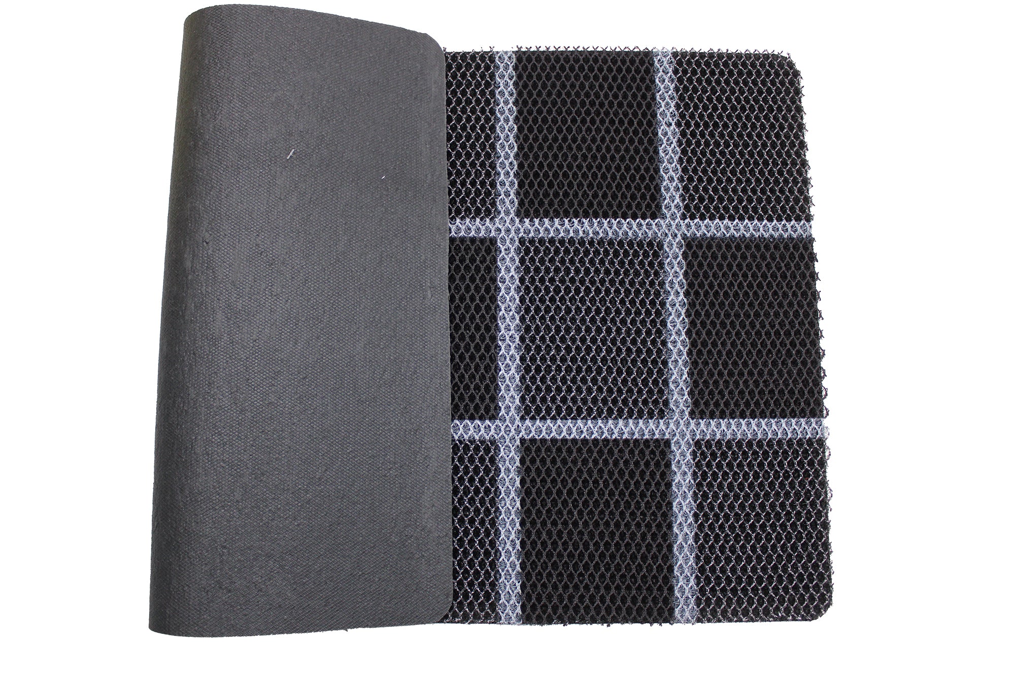 75cmx44cm Water Resistant Abrasive Fiber Checkered Floor Mat