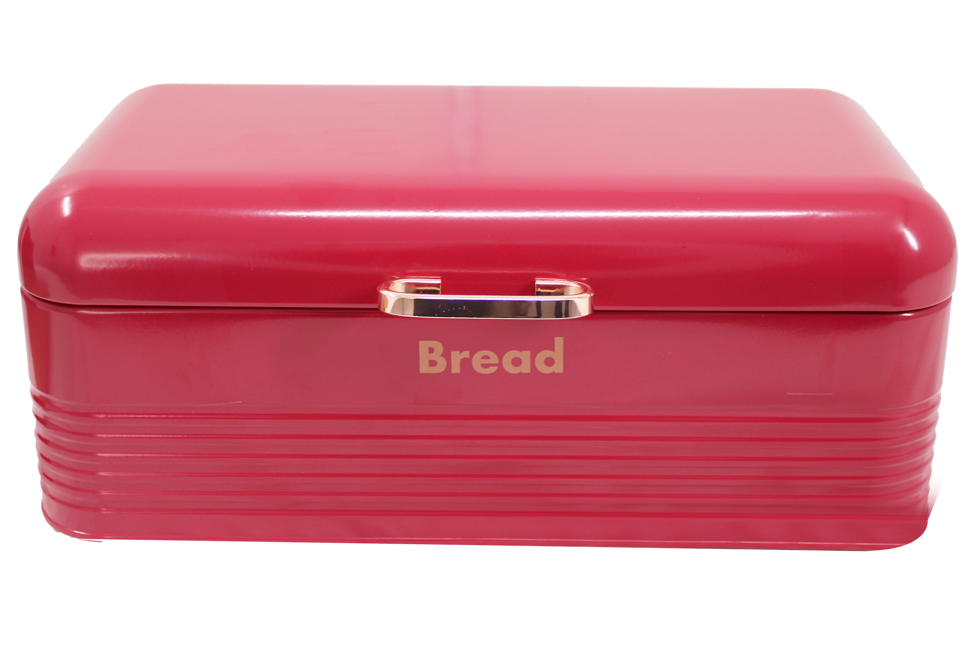 Retro Design Two Loaf Bread Bin with 3 Piece Matching Canister Set - Pink