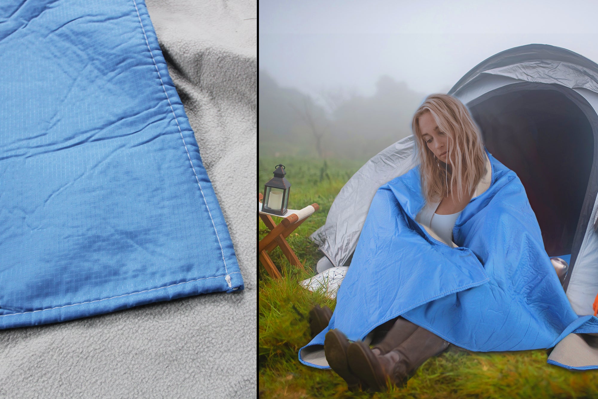 LMA 200x140cm Allpurpose Waterproof Outdoor Blanket with Fleece Inner & Bag