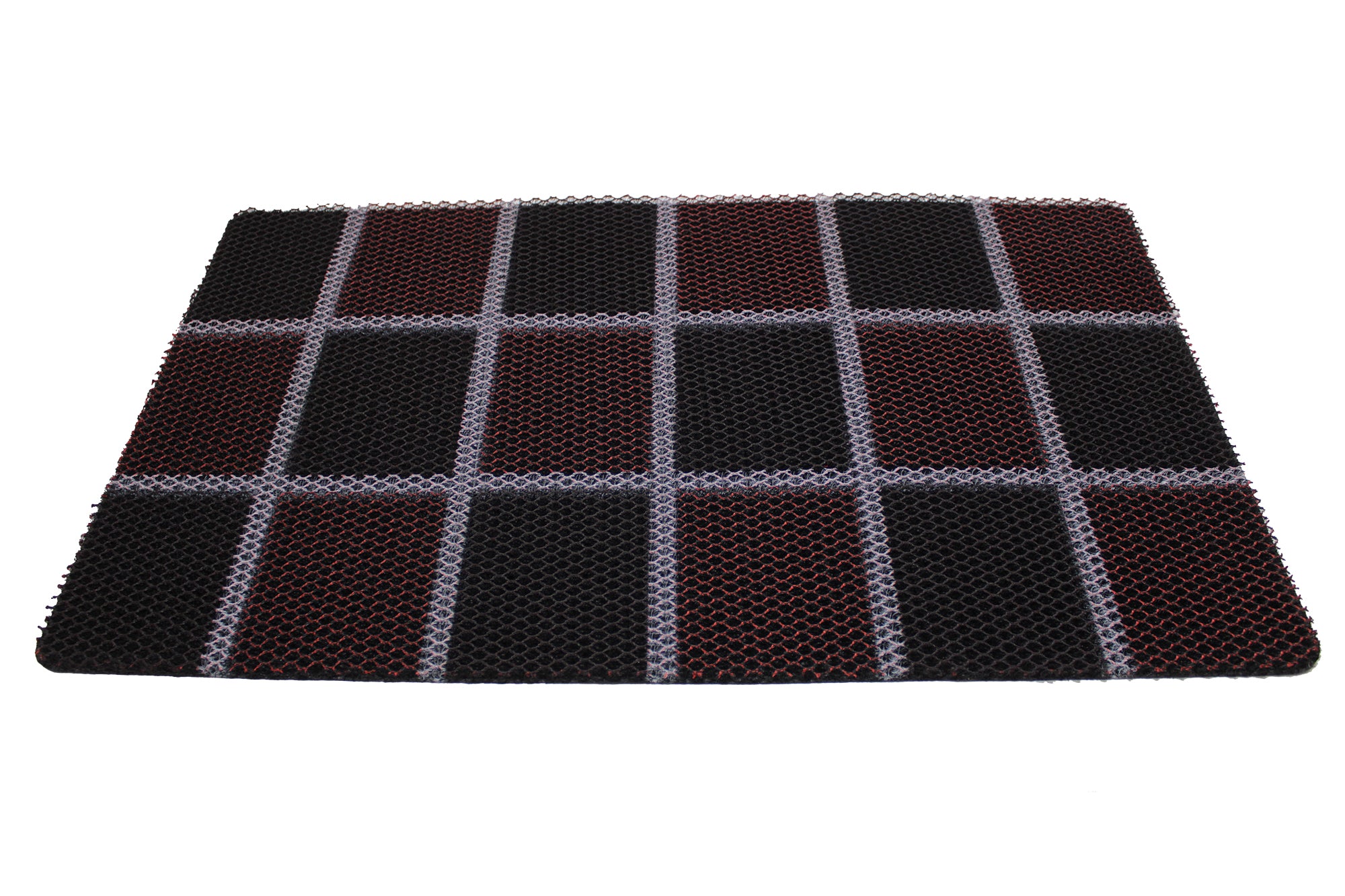 75cmx44cm Water Resistant Abrasive Fiber Checkered Floor Mat