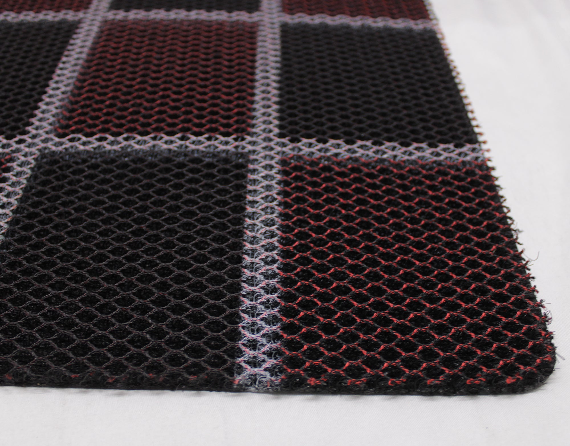 75cmx44cm Water Resistant Abrasive Fiber Checkered Floor Mat