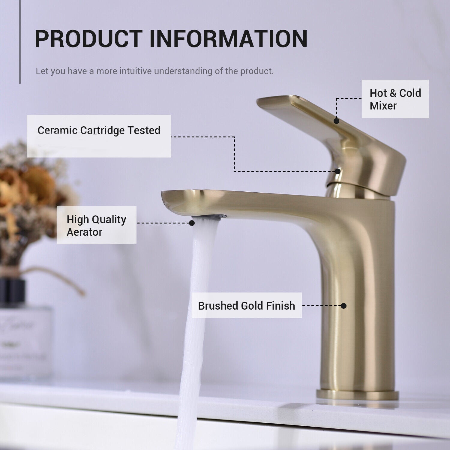 LMA Minimalist Hot & Cold Bathroom Basin Mixer