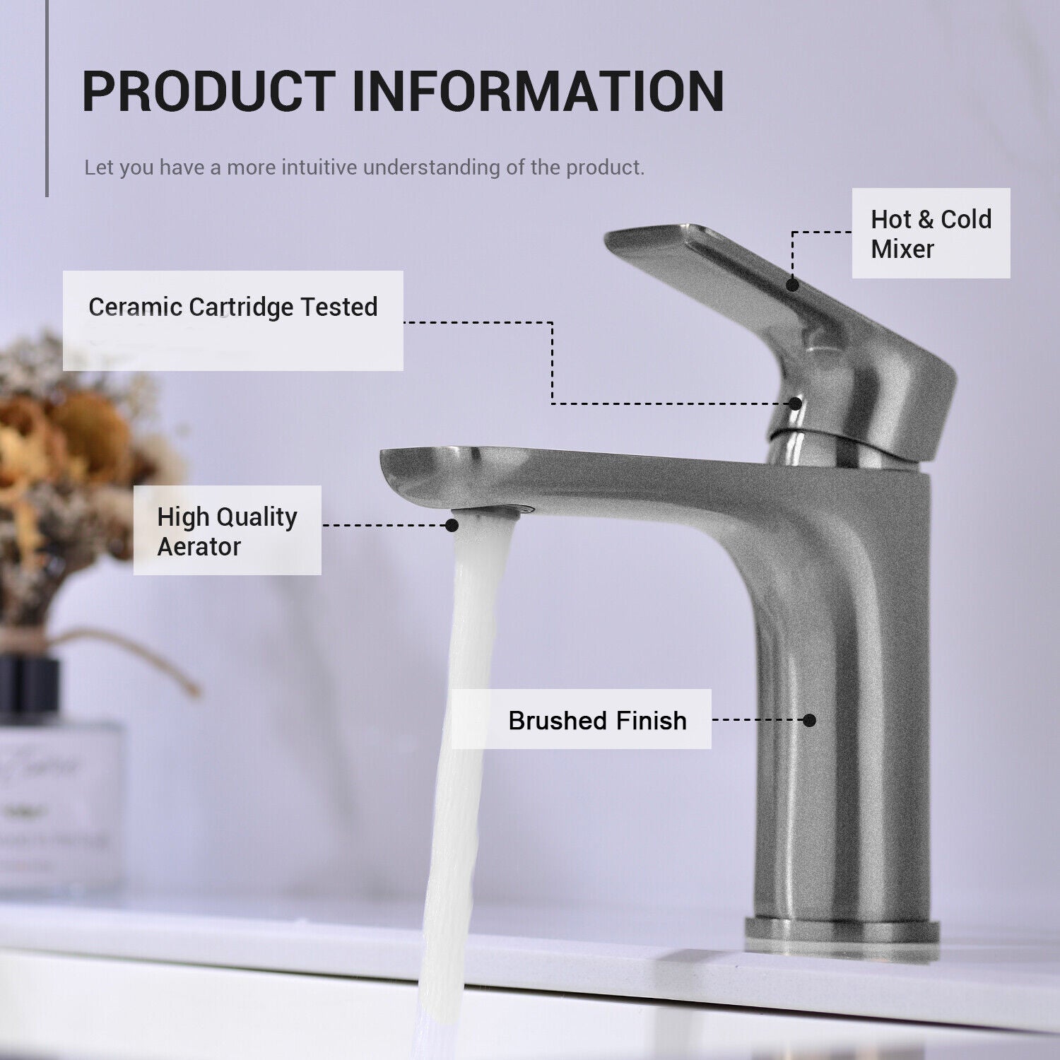 LMA Minimalist Hot & Cold Bathroom Basin Mixer