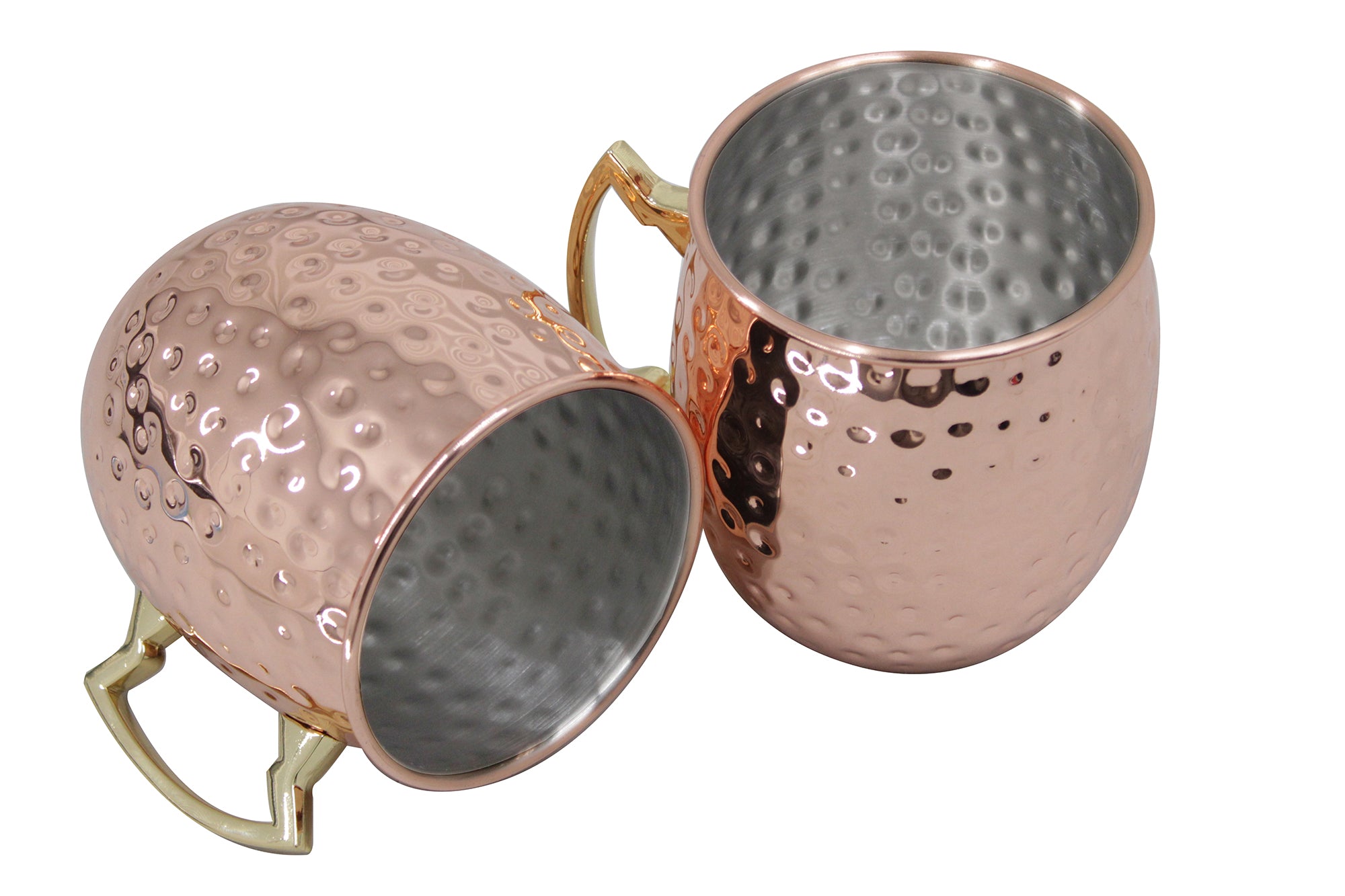 LMA Hammered Stainless Steel Moscow Mule Mug Set - 500ml - 2-Piece