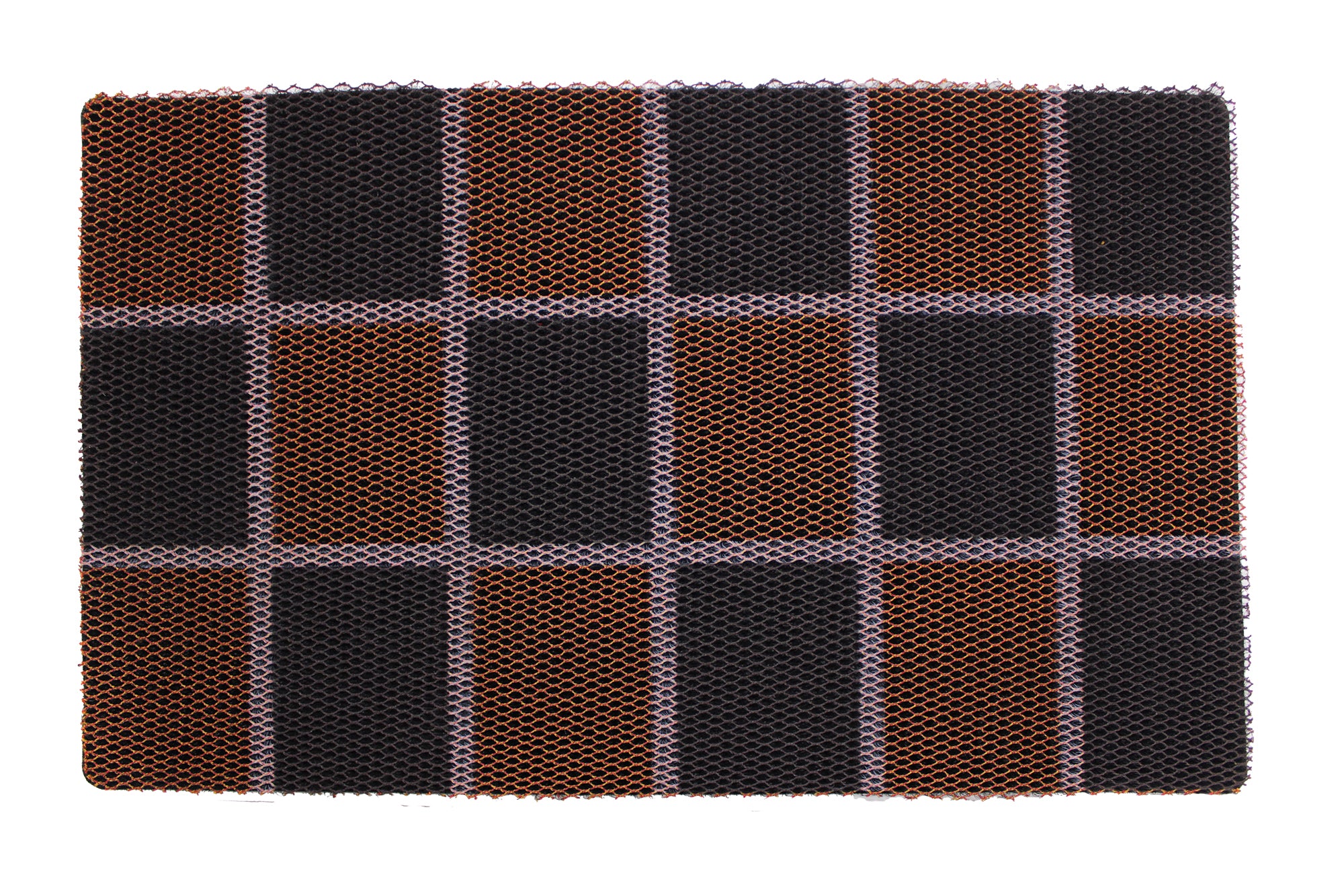 75cmx44cm Water Resistant Abrasive Fiber Checkered Floor Mat
