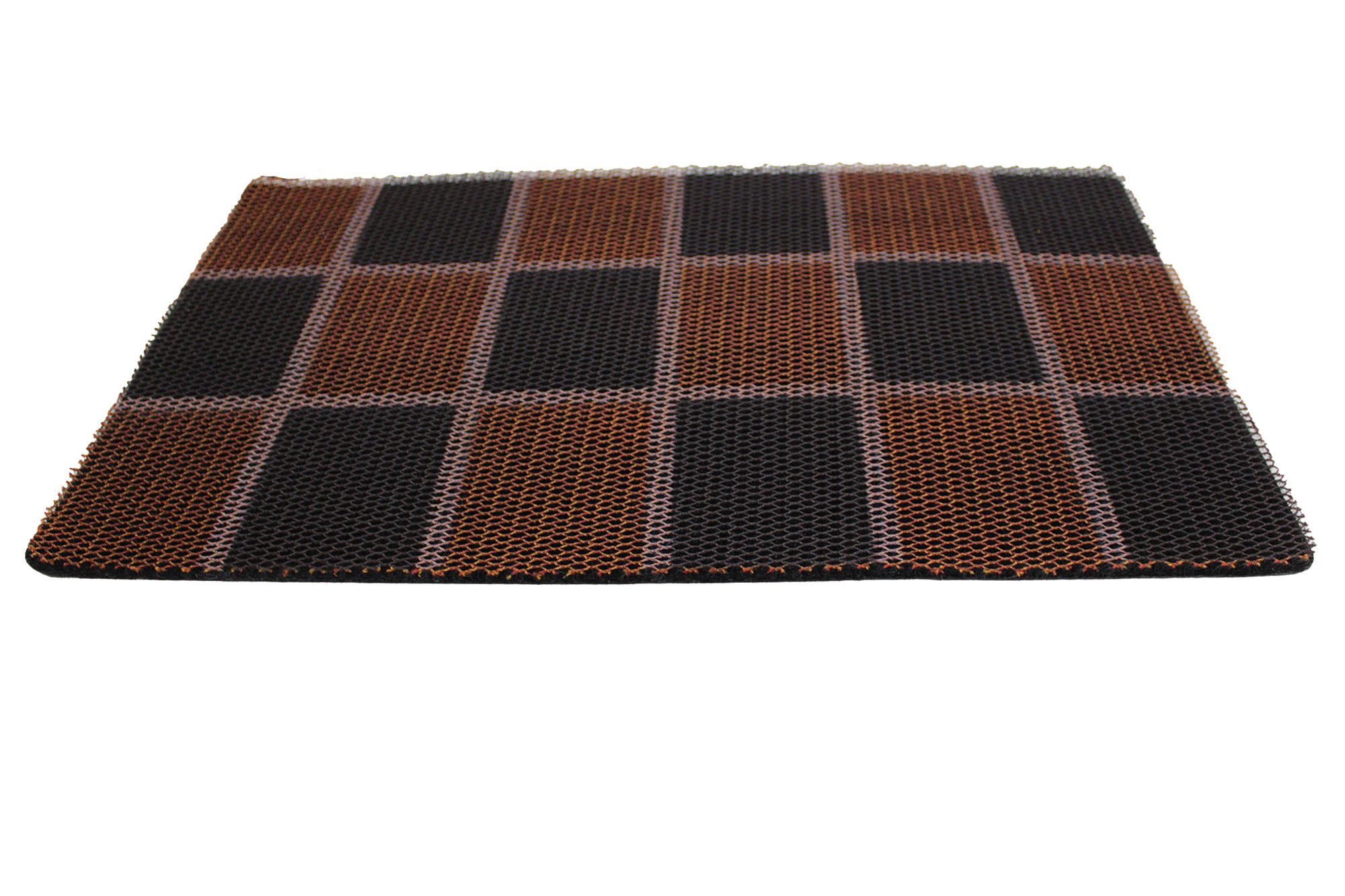 75cmx44cm Water Resistant Abrasive Fiber Checkered Floor Mat