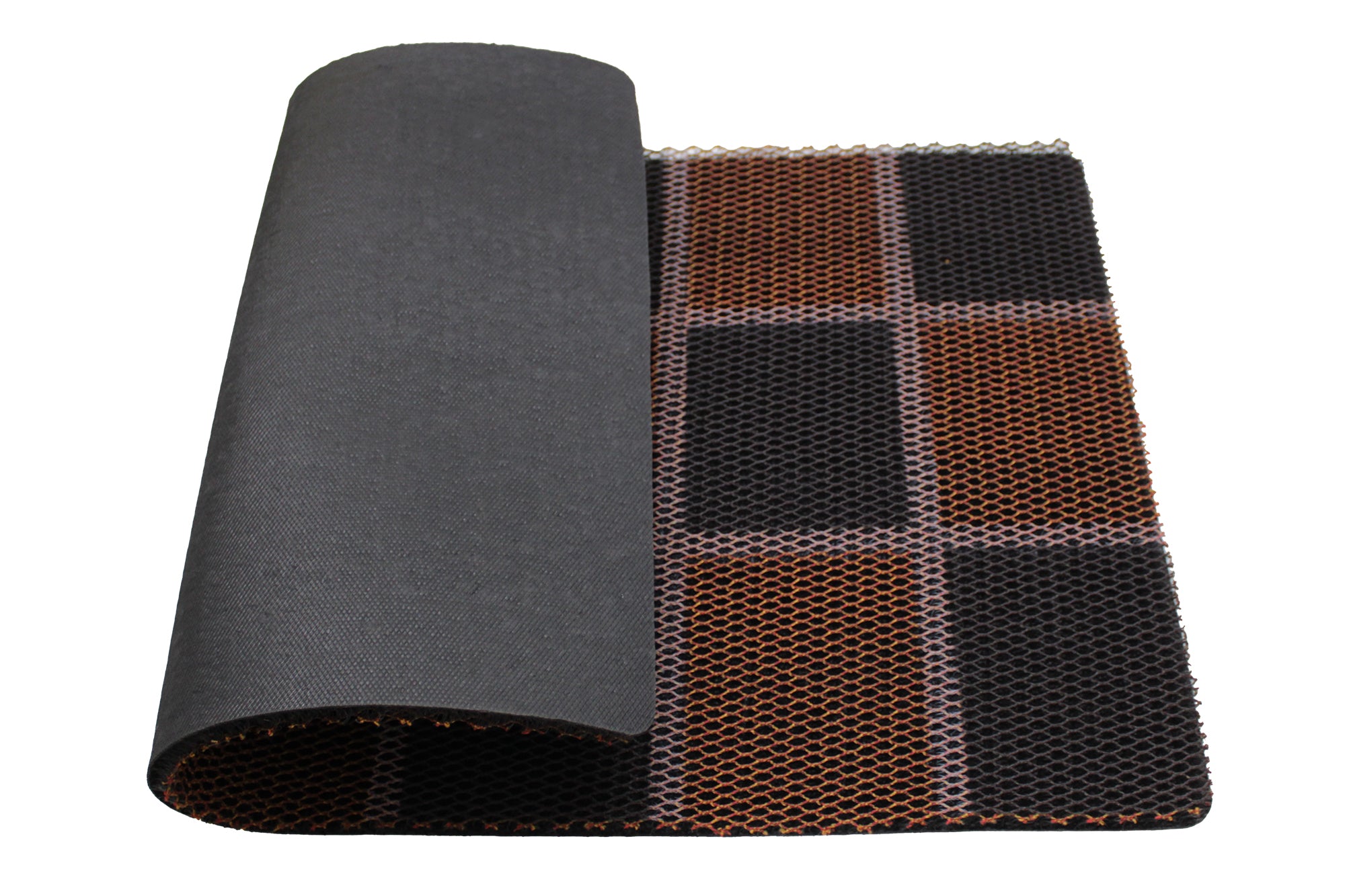 75cmx44cm Water Resistant Abrasive Fiber Checkered Floor Mat