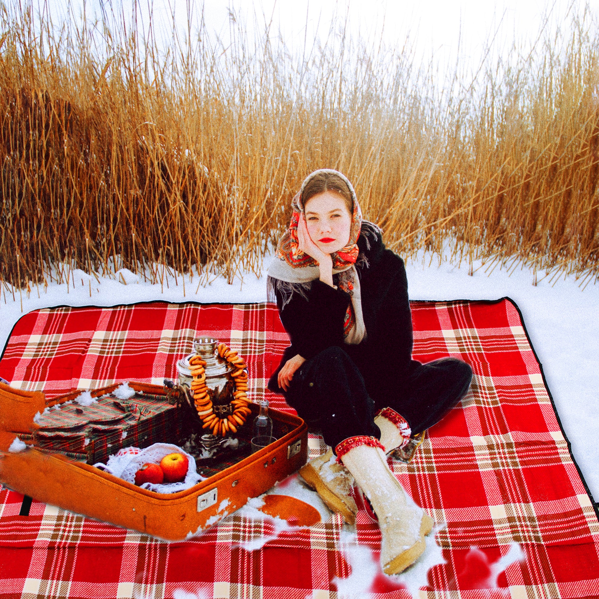 Picnic Blanket & Camping Mat with Waterproof Foil Under