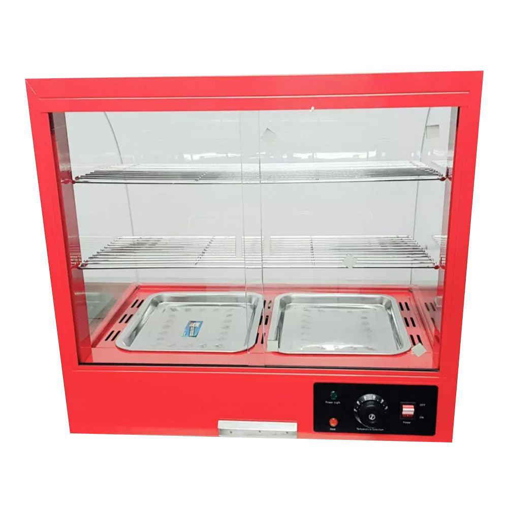 Stainless Steel Thermostatic & Humidity Control Food Display Warmer - Red