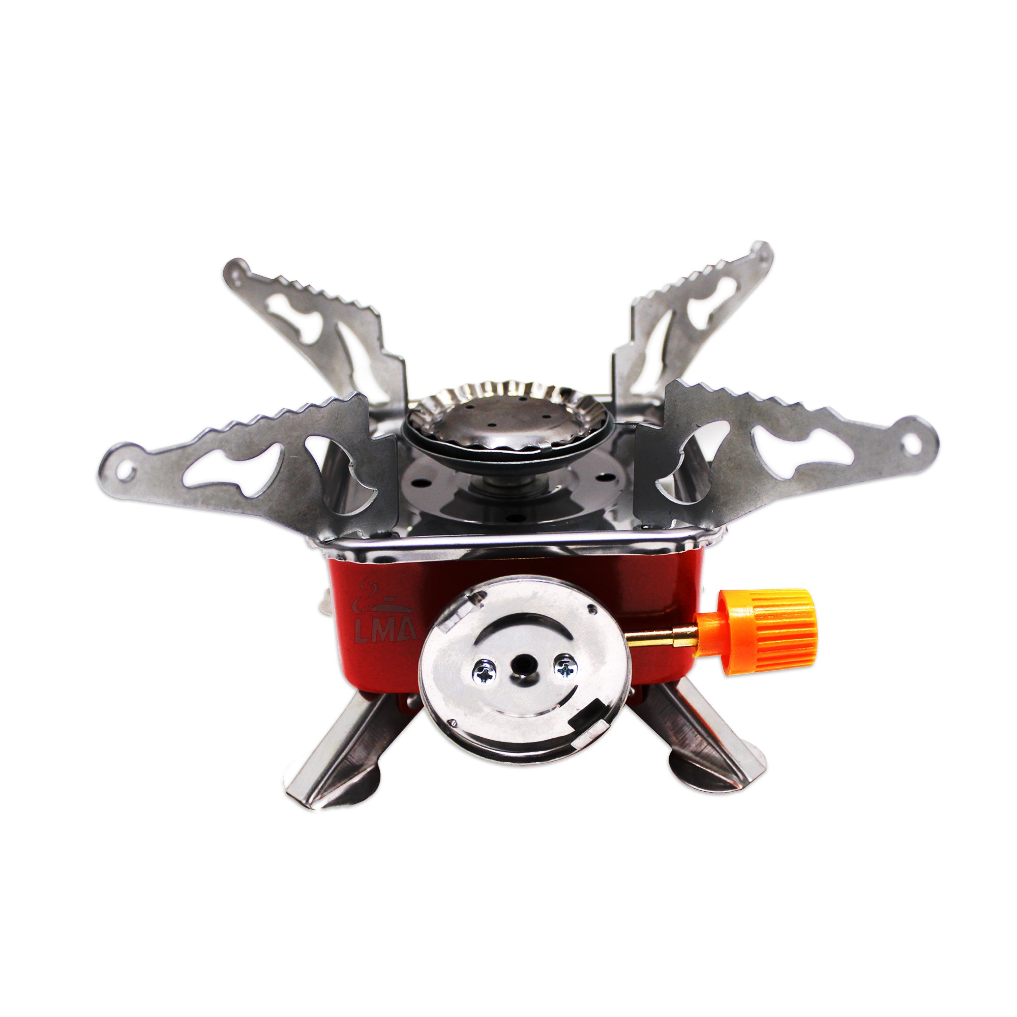 LMA Branded Mini Folding Outdoor Camping Gas Stove and Carry Bag