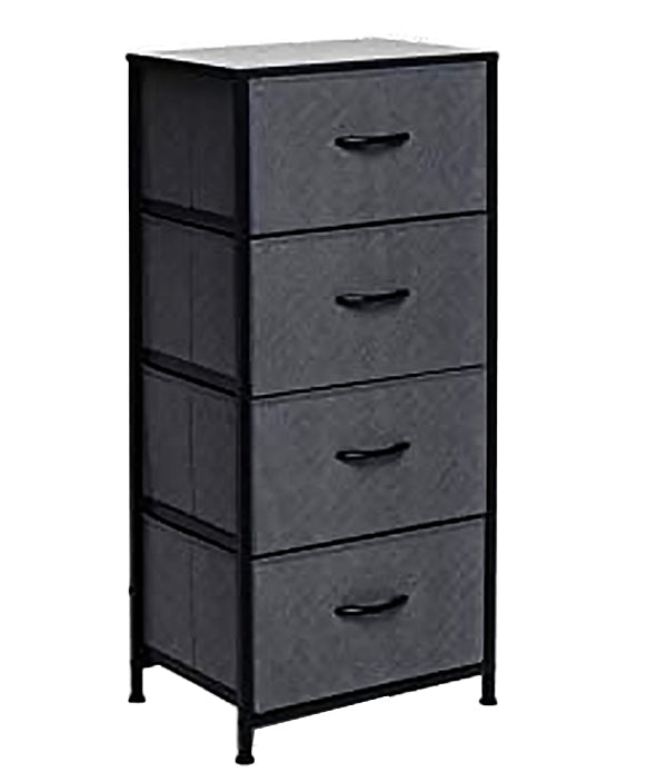 LMA Branded Economical Metal Frame & Fabric - 4 Drawer Cabinet