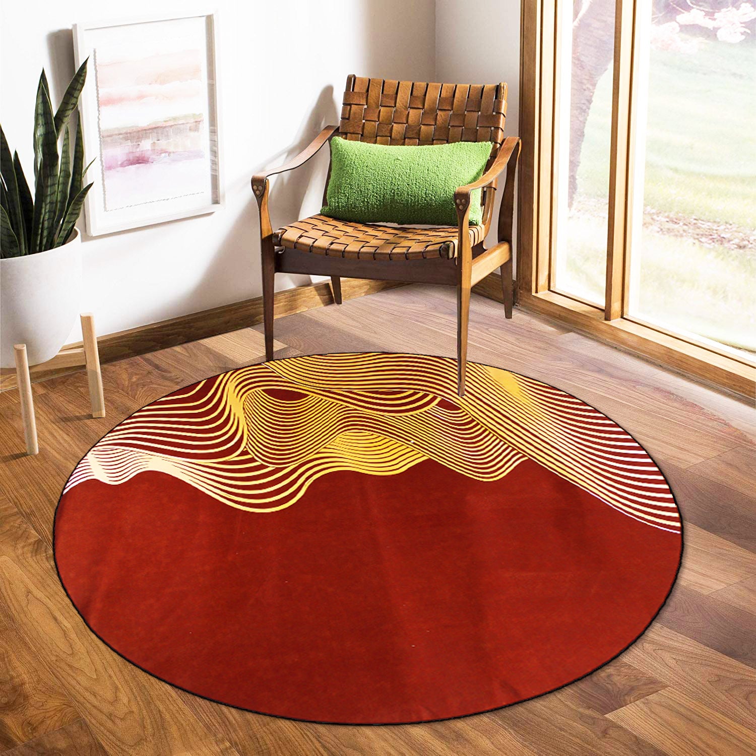 160cm Round LMA Branded 3D Printed Area Rug Lightweight - R41