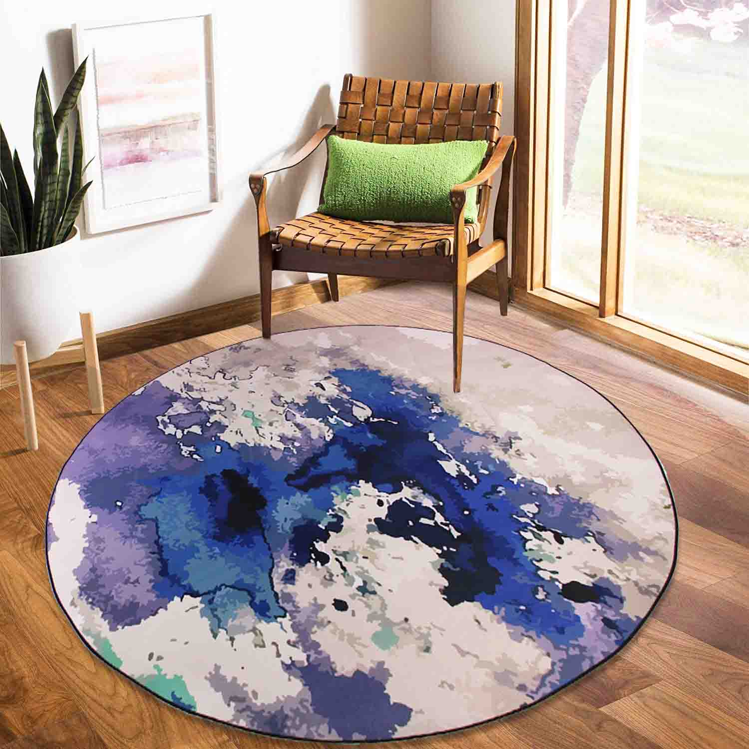 160cm Round LMA Branded 3D Printed Area Rug Lightweight - R60