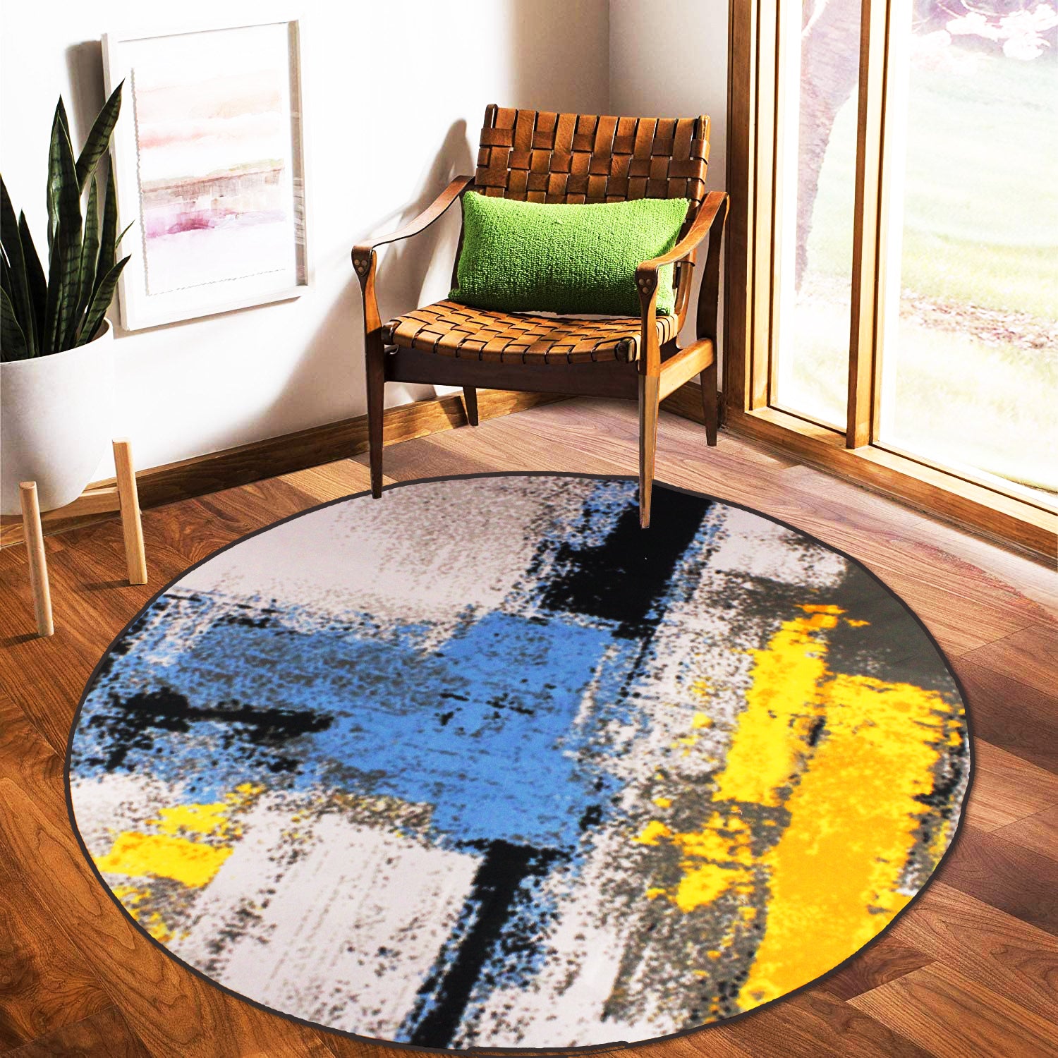 160cm Round LMA Branded 3D Printed Area Rug Lightweight - RCX09