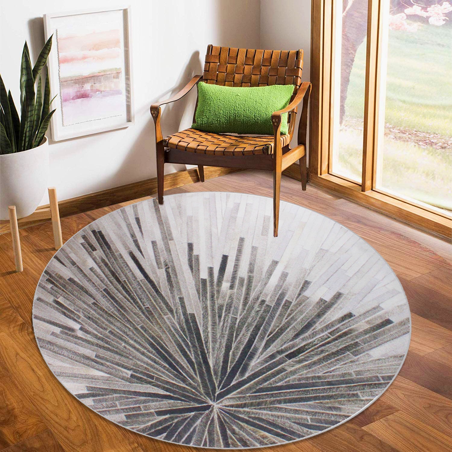 160cm Round LMA Branded 3D Printed Area Rug Lightweight - RCX42