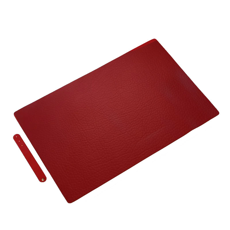 90x45cm Stain Resistant Double Sided Faux Leather Mouse Pad with Strap