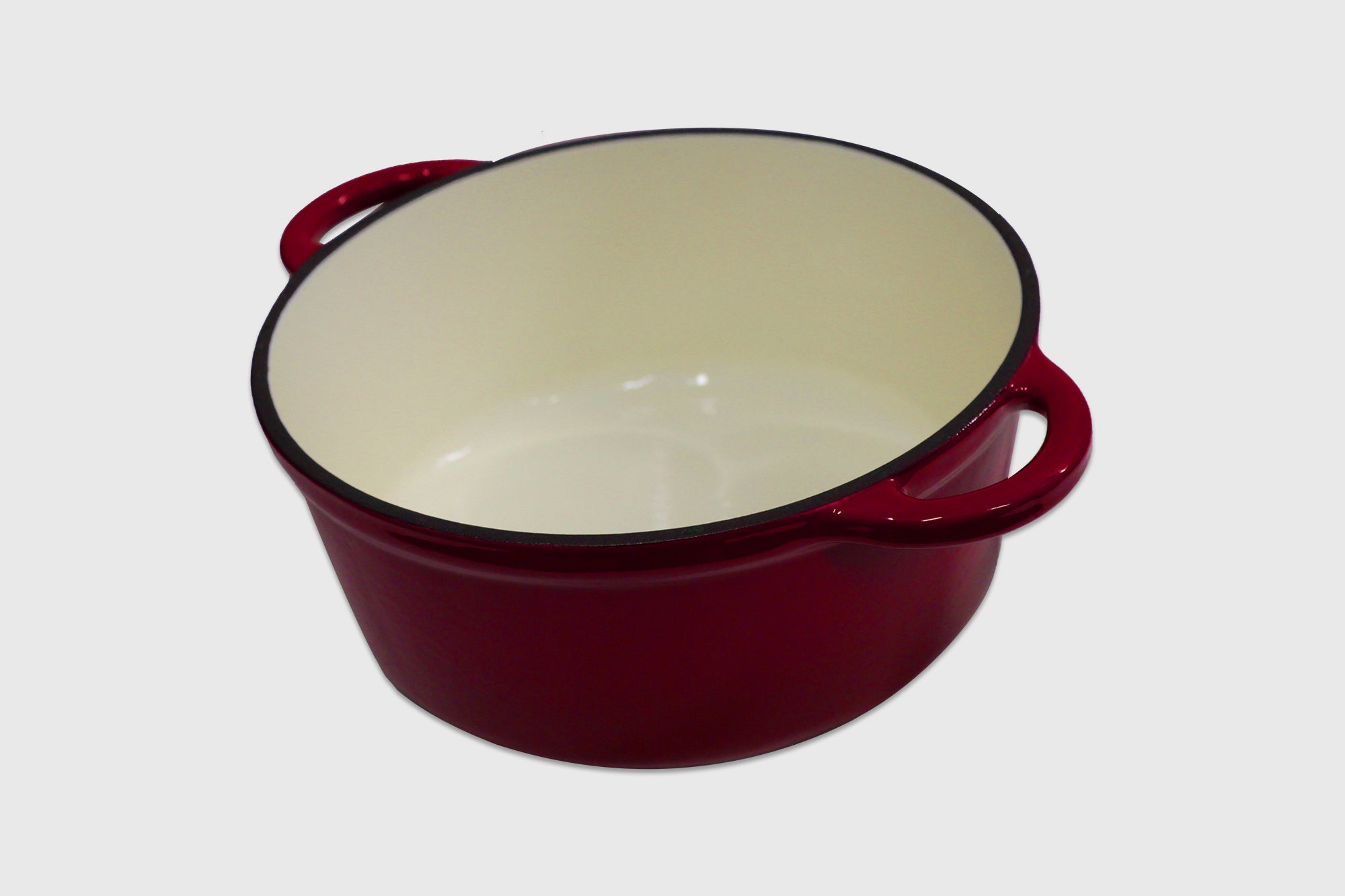 Authentic 4 Piece Cast Iron Dutch Oven Cookware Set - 24cm & 20cm Pot Set - Red