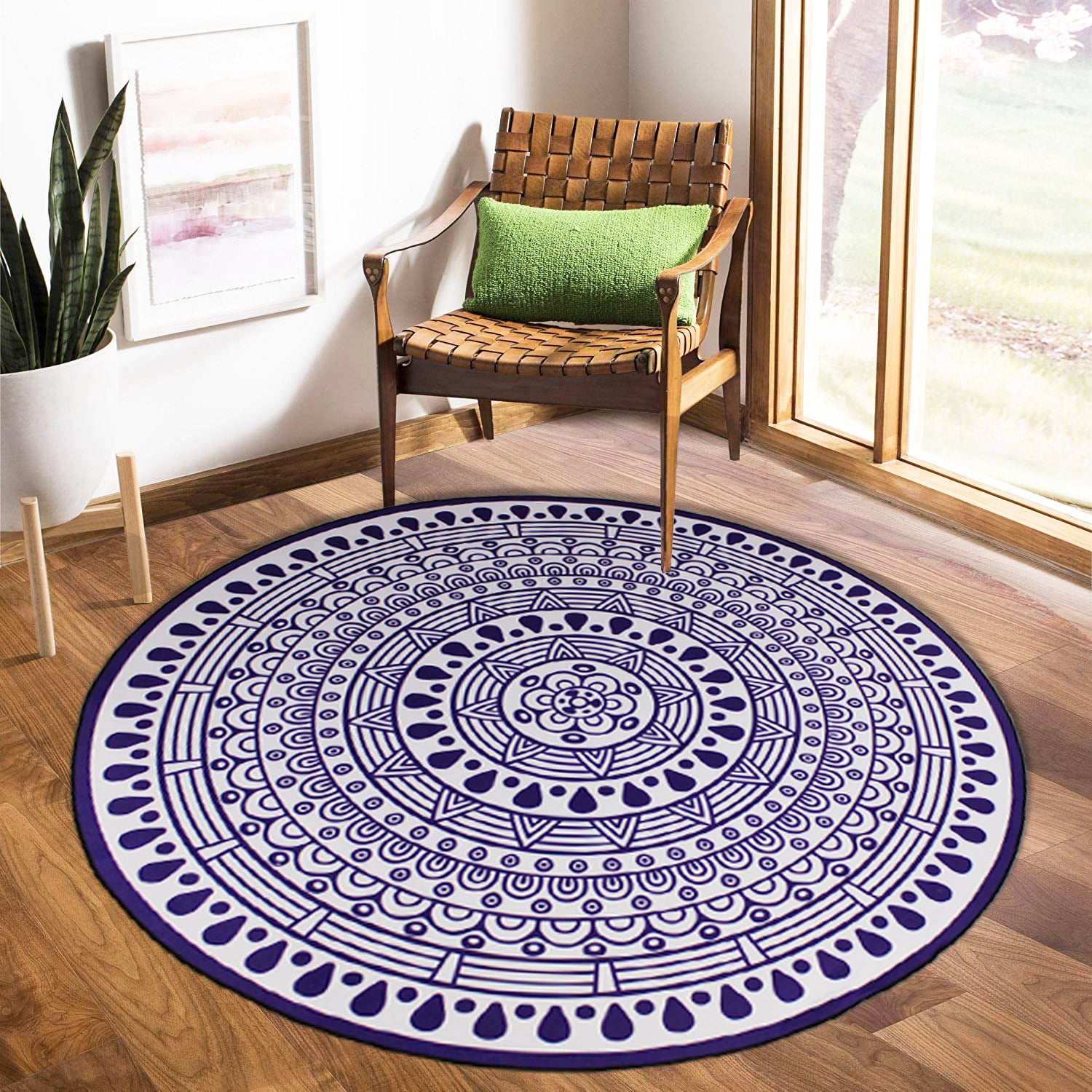 160cm Round LMA Branded 3D Printed Area Rug Lightweight - RM41