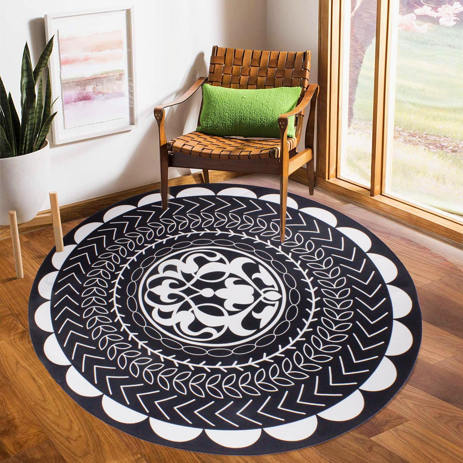 160cm Round LMA Branded 3D Printed Area Rug Lightweight - RM56