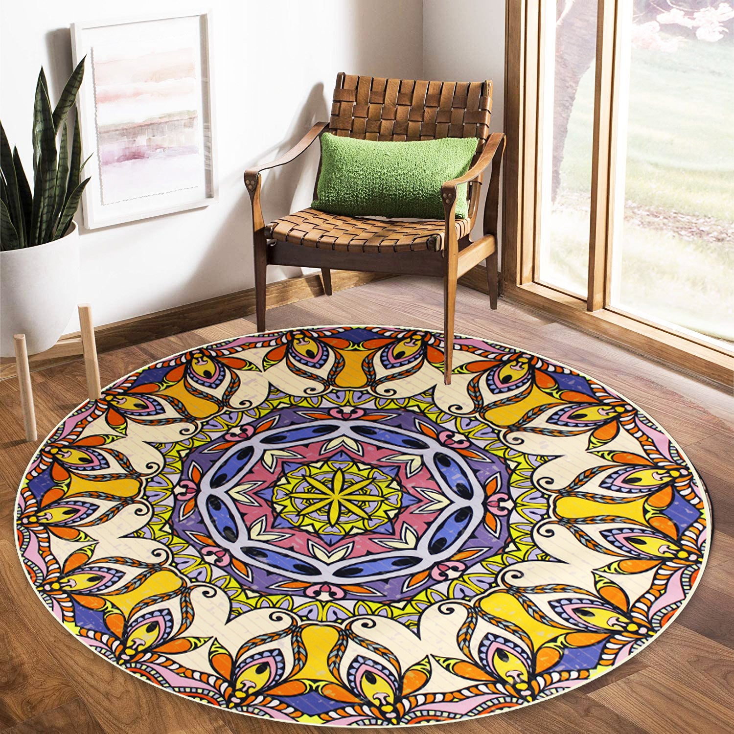 160cm Round LMA Branded 3D Printed Area Rug Lightweight - RM67