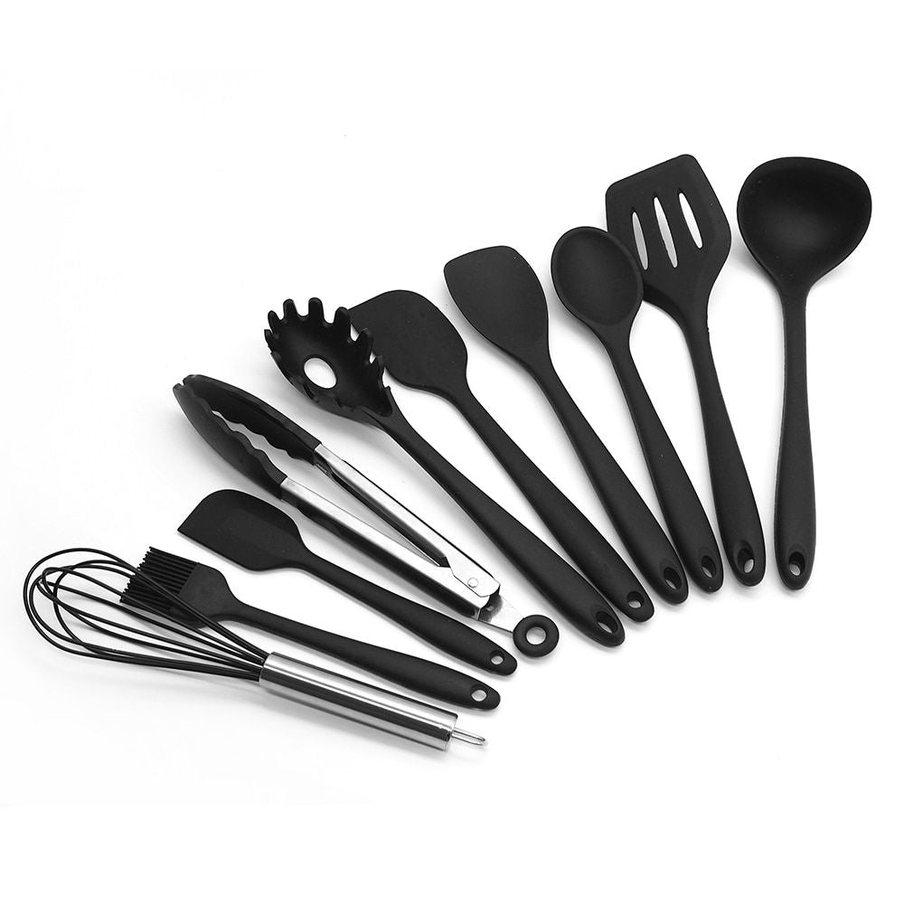 LMA 10 Piece Silicone Kitchen Utensil Set & Storage Base