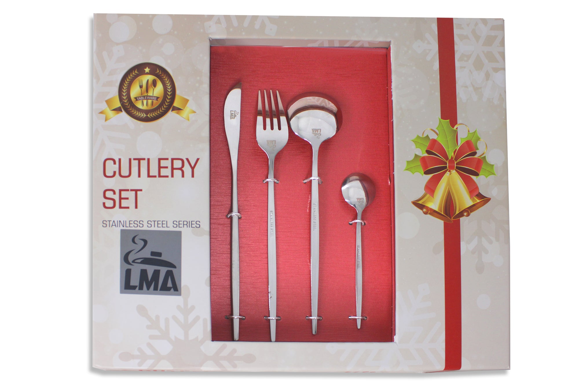 LMA 24 Piece Stainless Steel Flatware Set in Christmas Gift Box