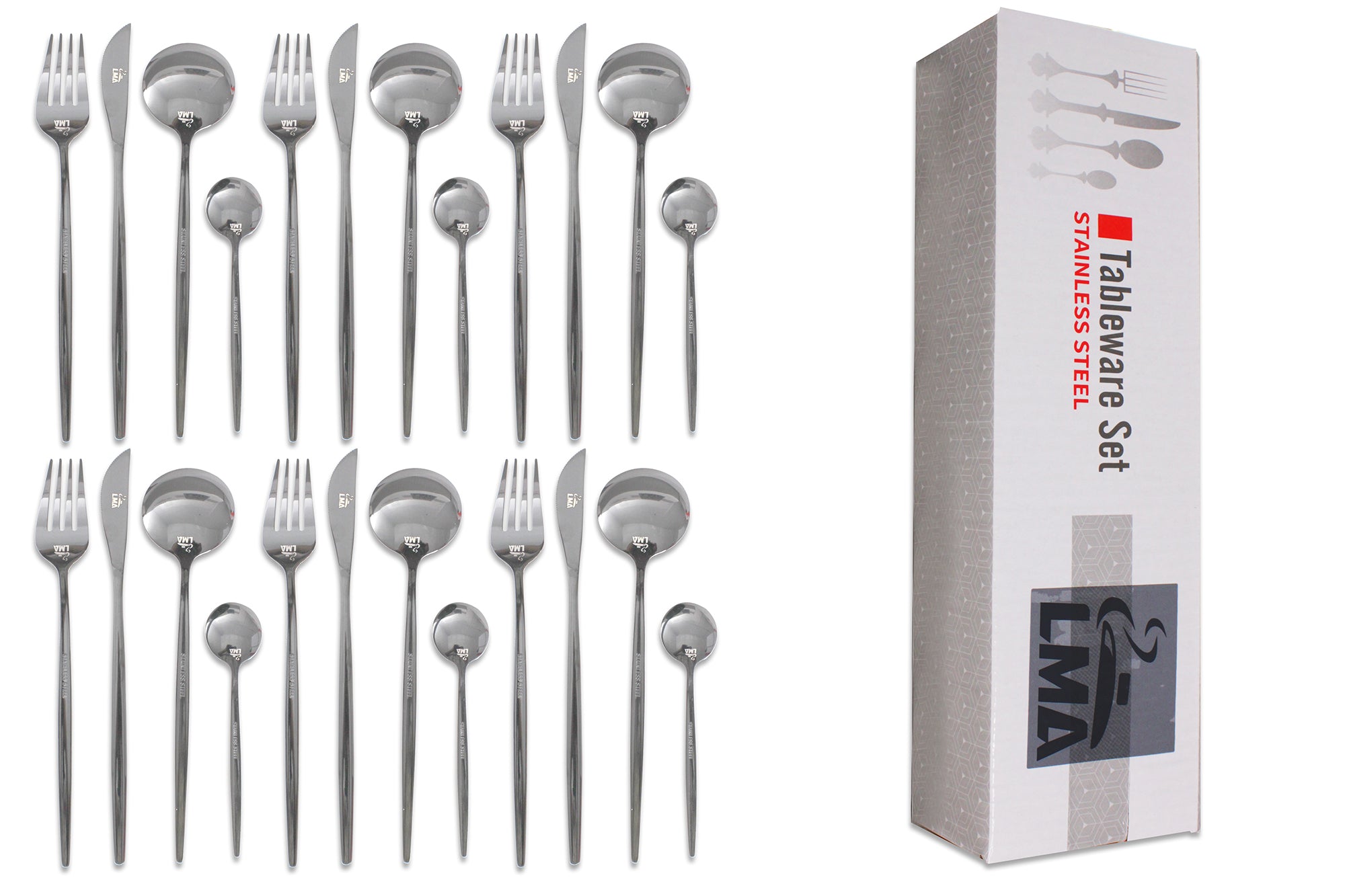 LMA 24 Piece Stainless Steel Flatware Set