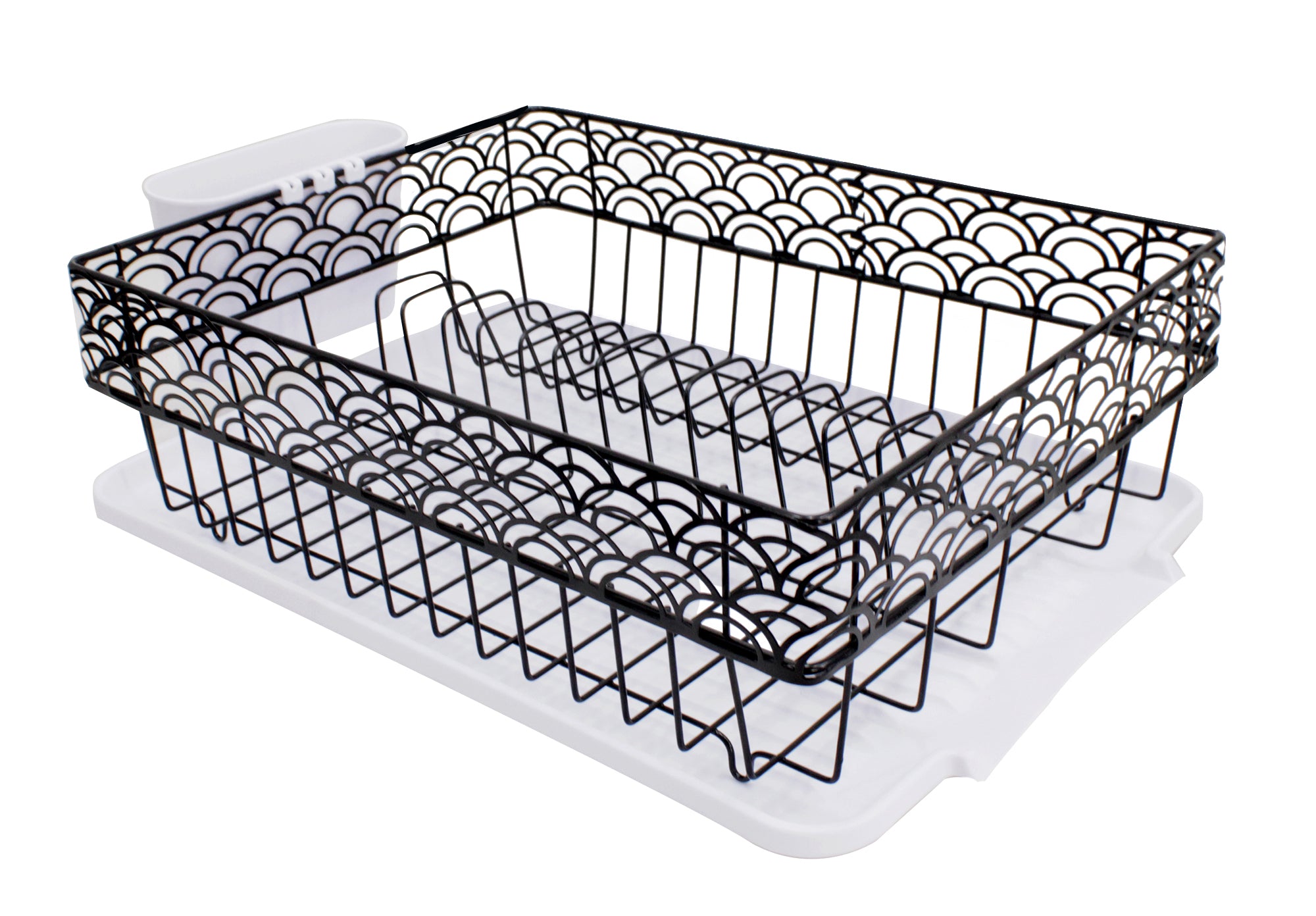 40cm x 30cm Arches Dish Draining with Cutlery Holder & Drip Tray 40 x 30 x10 cm Arches Dish Draining with Cutlery Holder & Drip Tray